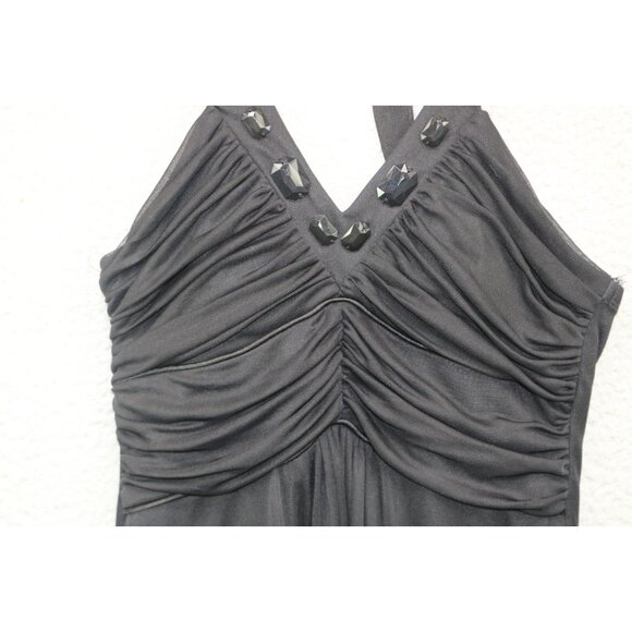 City Triangles Halter Style Beaded Mesh Dress-Size Small-Goth-Fairy-Grunge - Picture 5 of 12